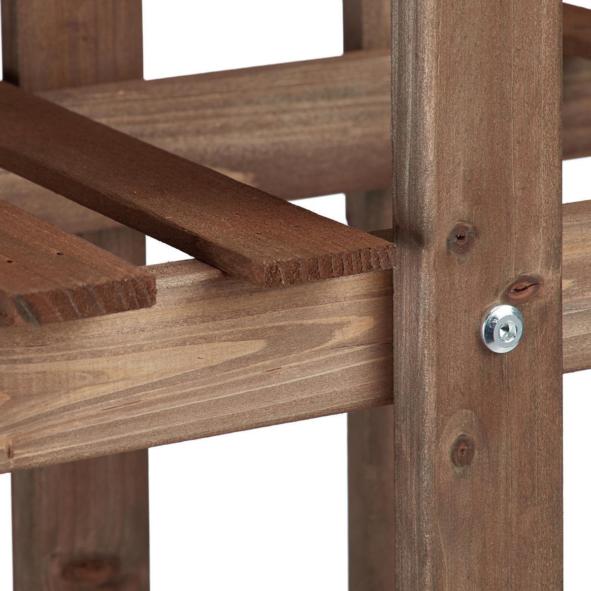 BLUMENTREPPE - Dunkelbraun, Holz (83/142.5/28.5cm) - Relaxdays