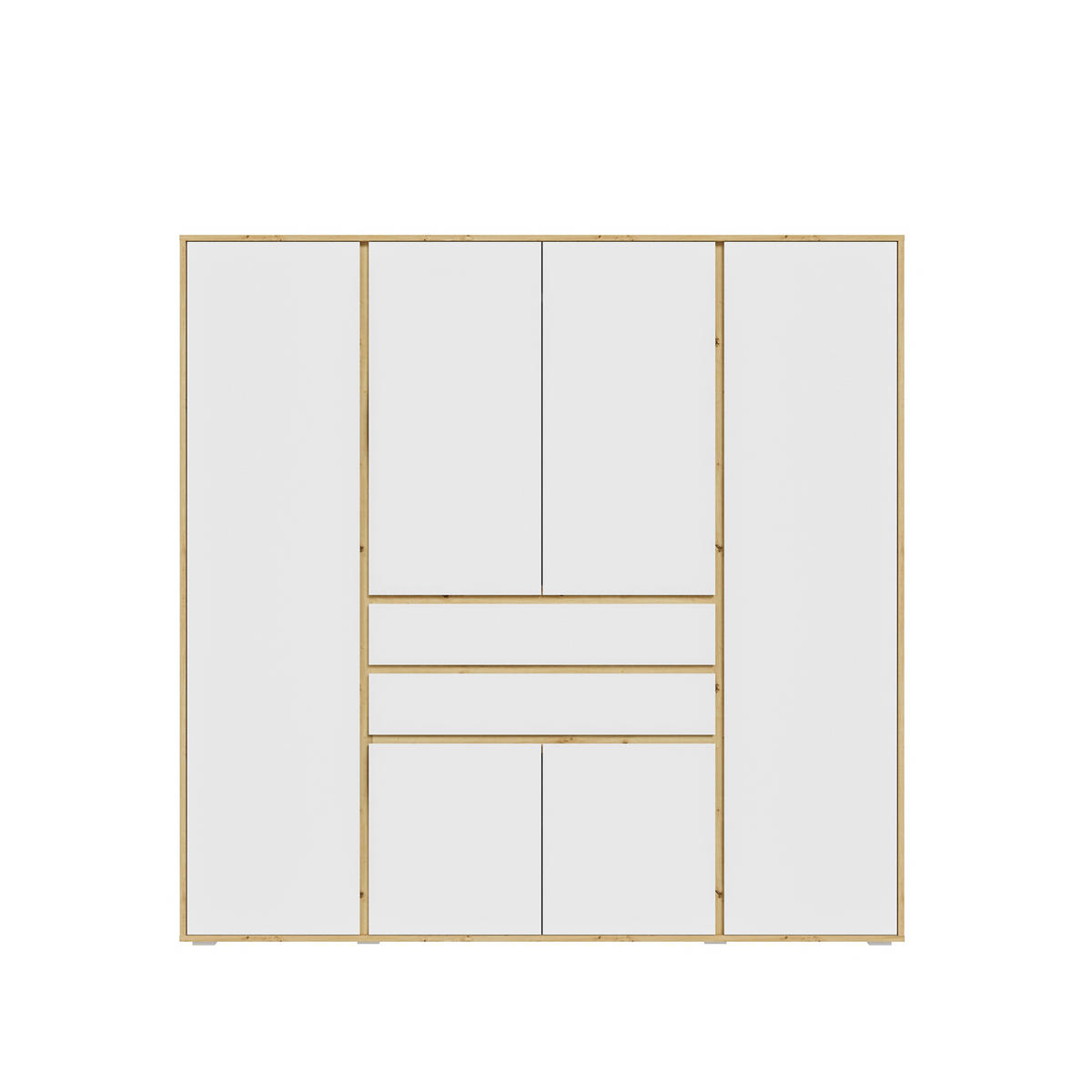 KLEIDERSCHRANK 4-türig FALUN (B/H/T: ca. 197/194/56 cm) in Artisan Eiche Nachbildung/weiß - Eiche Artisan, Holzwerkstoff (197/194/56cm)