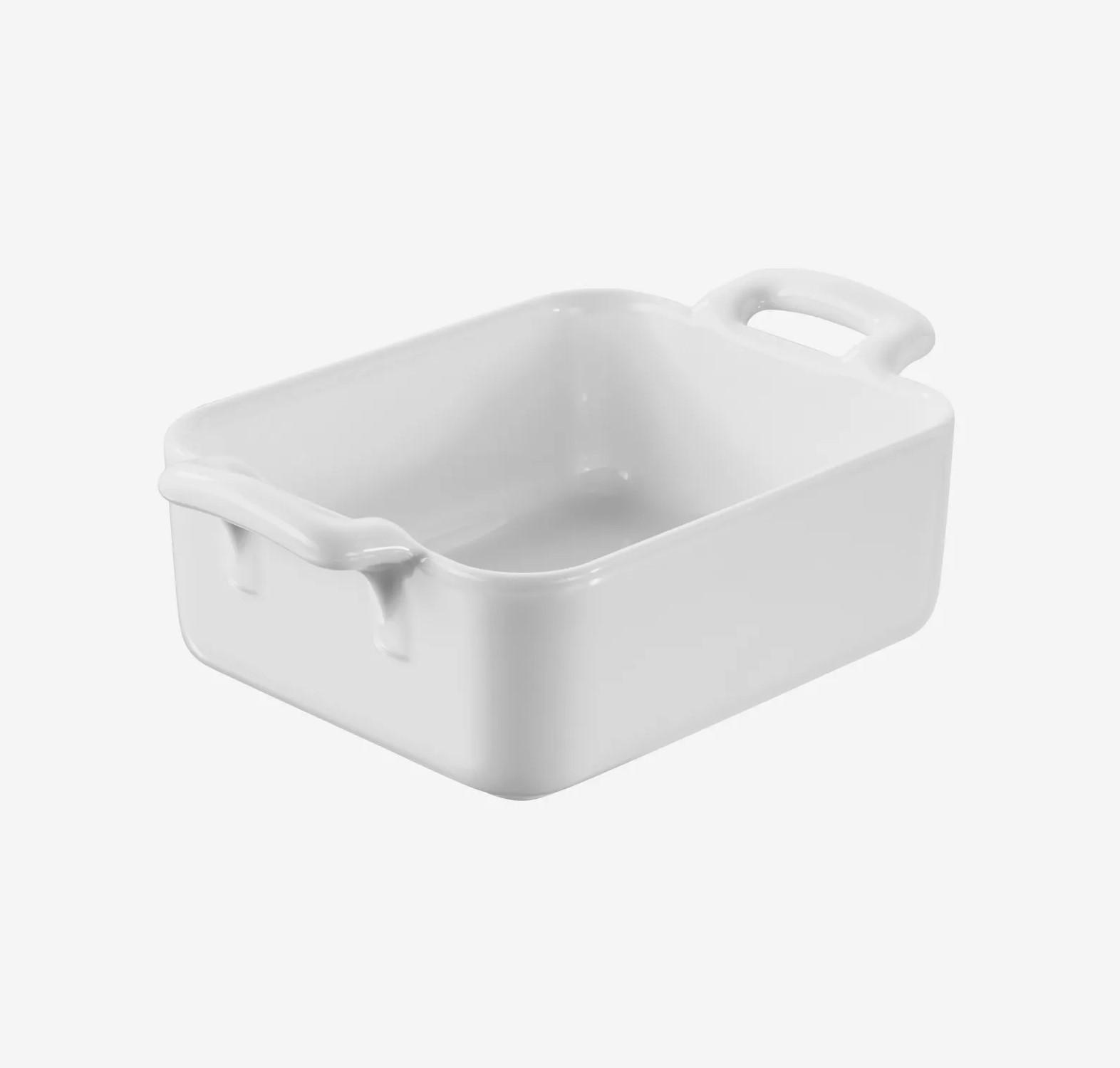 AUFLAUFFORM 45 cl RECHTECKIG Weiss - Weiß, Keramik (16/11/4.5cm) - Revol Porcelaine France