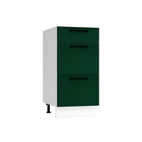 UNTERSCHRANK D40S3 - Morvex - 3 Schubladen für effiziente Organisation - Dunkelgrün, Holz/Metall (40/82/52.4cm) - ROYAL24_MARKT