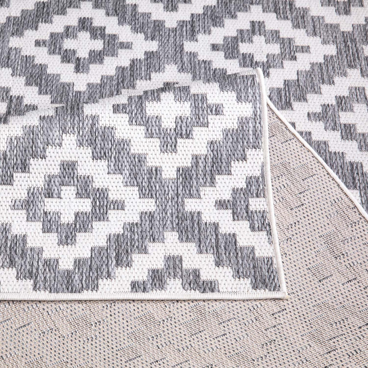 OUTDOOR-TEPPICH Sun 461 Grau 80x250 cm - Grau, Textil (80/250cm) - carpet city