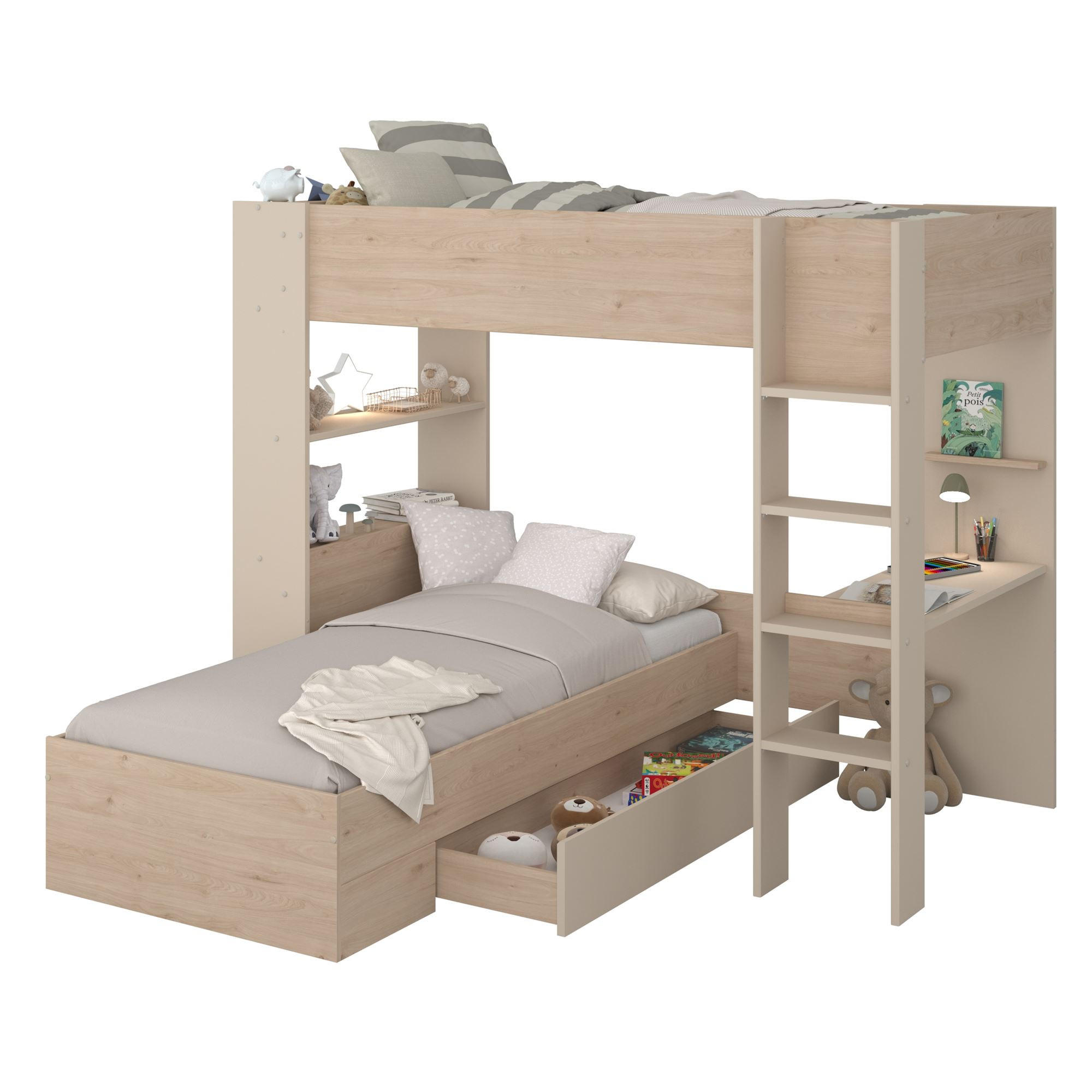 58aufmkessel Etagenbett Eiche 90x200 cm