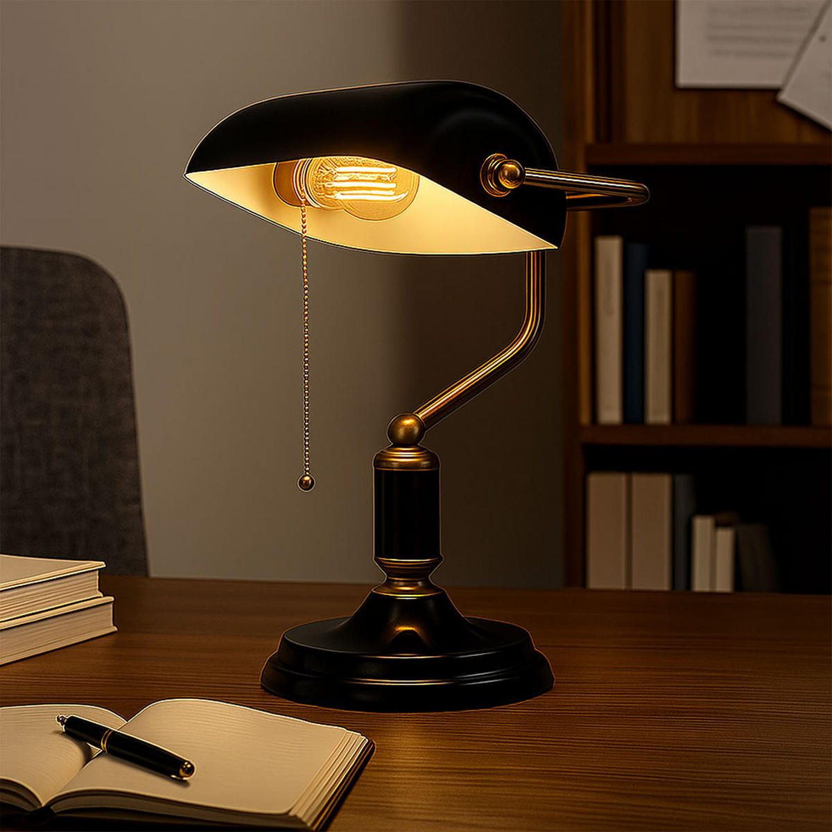 LED TISCHLEUCHTE Metall Anthrazit - Schwarz, Glas (26.5/18/34cm) - Globo Lighting