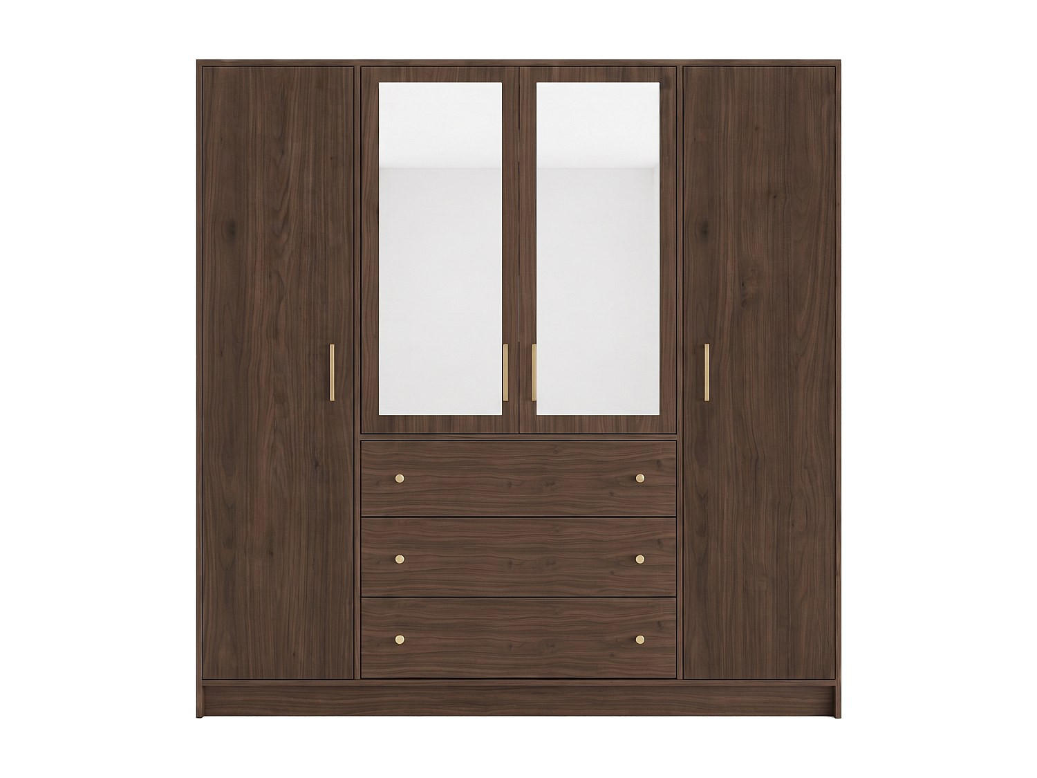 Vente-Unique Kleiderschrank Natur 196x200x58 cm