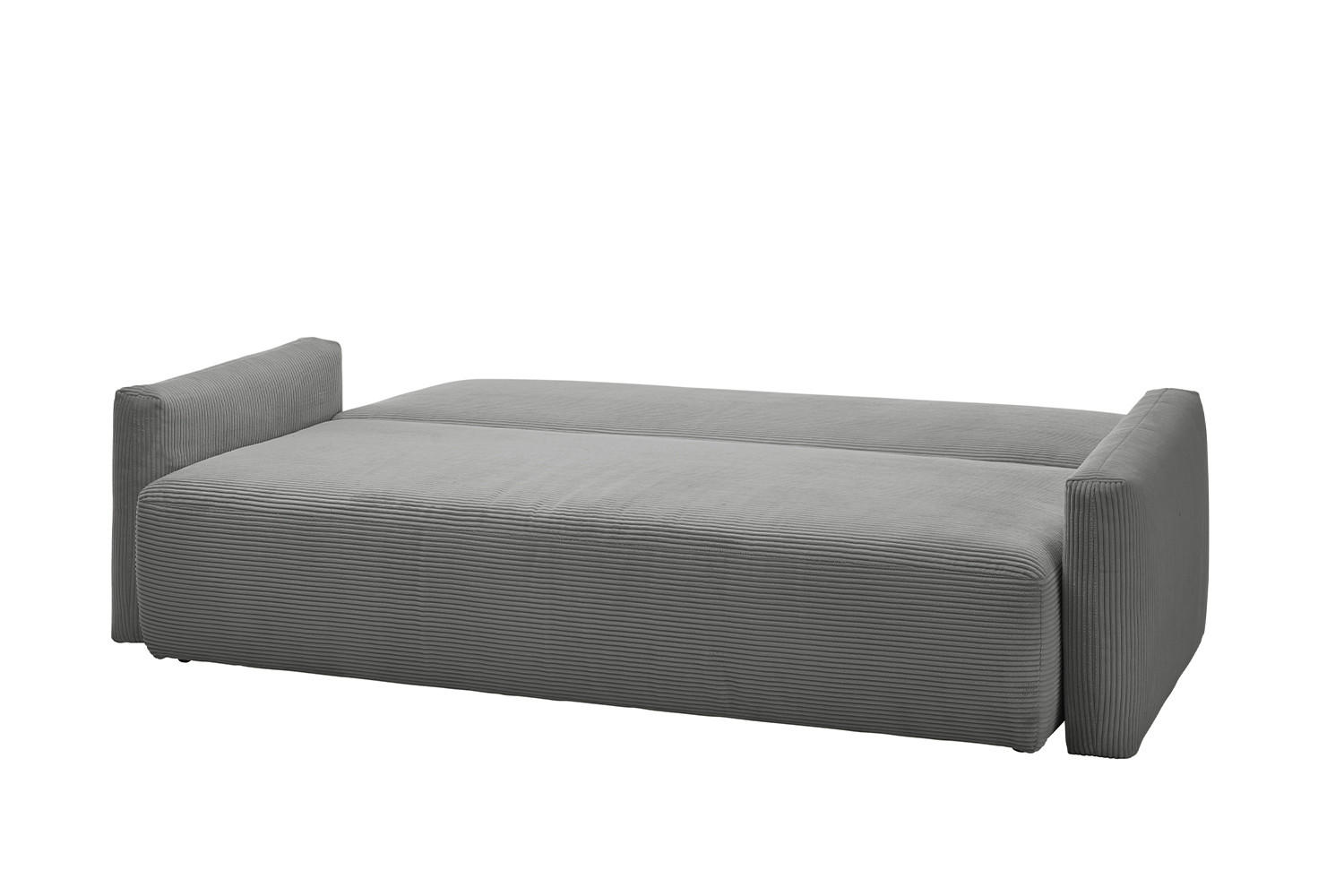 SCHLAFSOFA NEO Grau Cord - Schwarz/Grau, Kunststoff/Textil (233/75/108cm) - KAWOLA