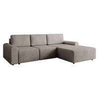 ECKSOFA Bella L, Seite: Rechts - Schwarz/Grau, Holz/Kunststoff (258/168cm) - MIRJAN24
