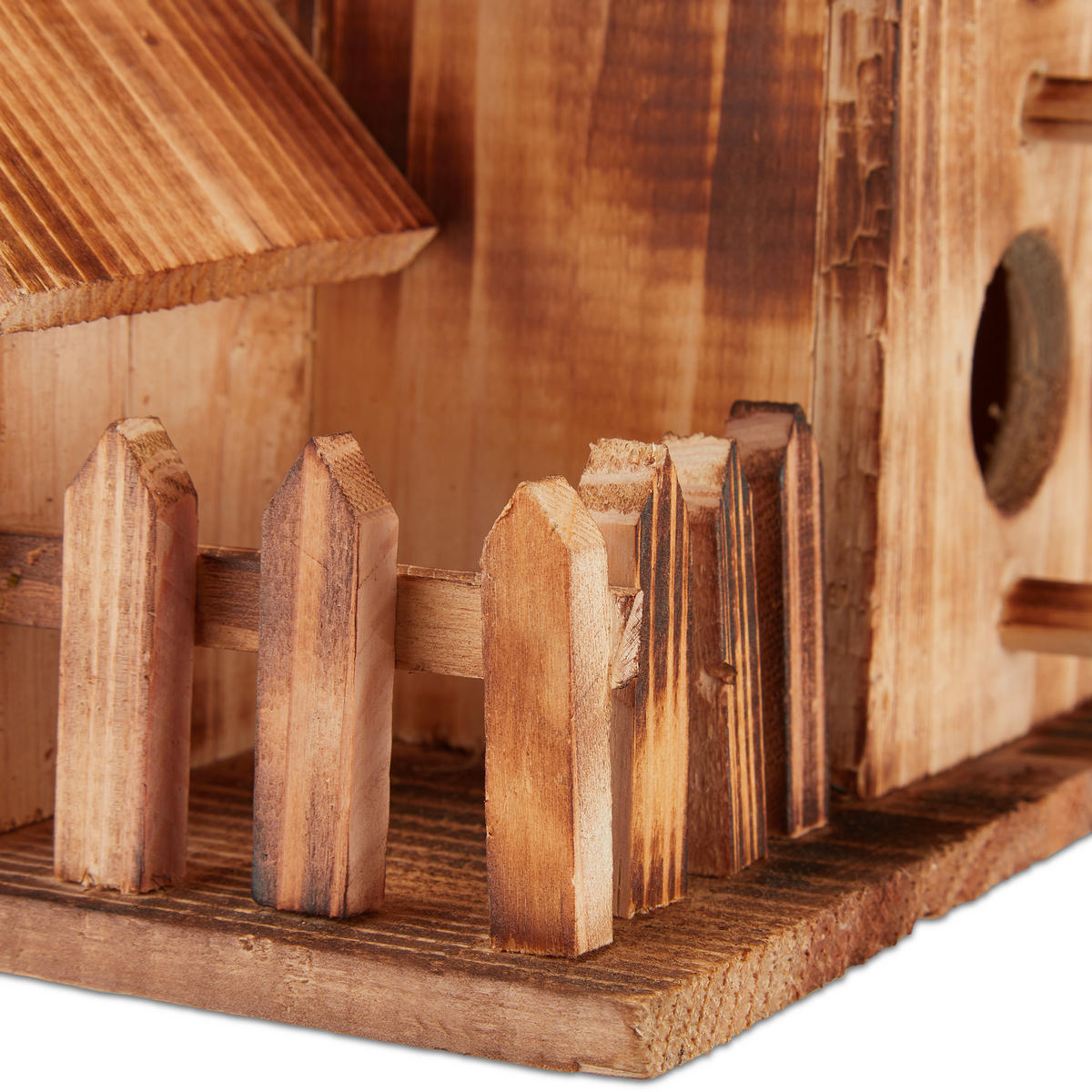 VOGELHAUS - Braun, Holz (20/34/19cm) - Relaxdays