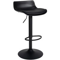 BARHOCKER Aveiro Kunstleder 69-94x43x44 cm schwarz - Schwarz, Leder (43/69/44cm) - furnicato