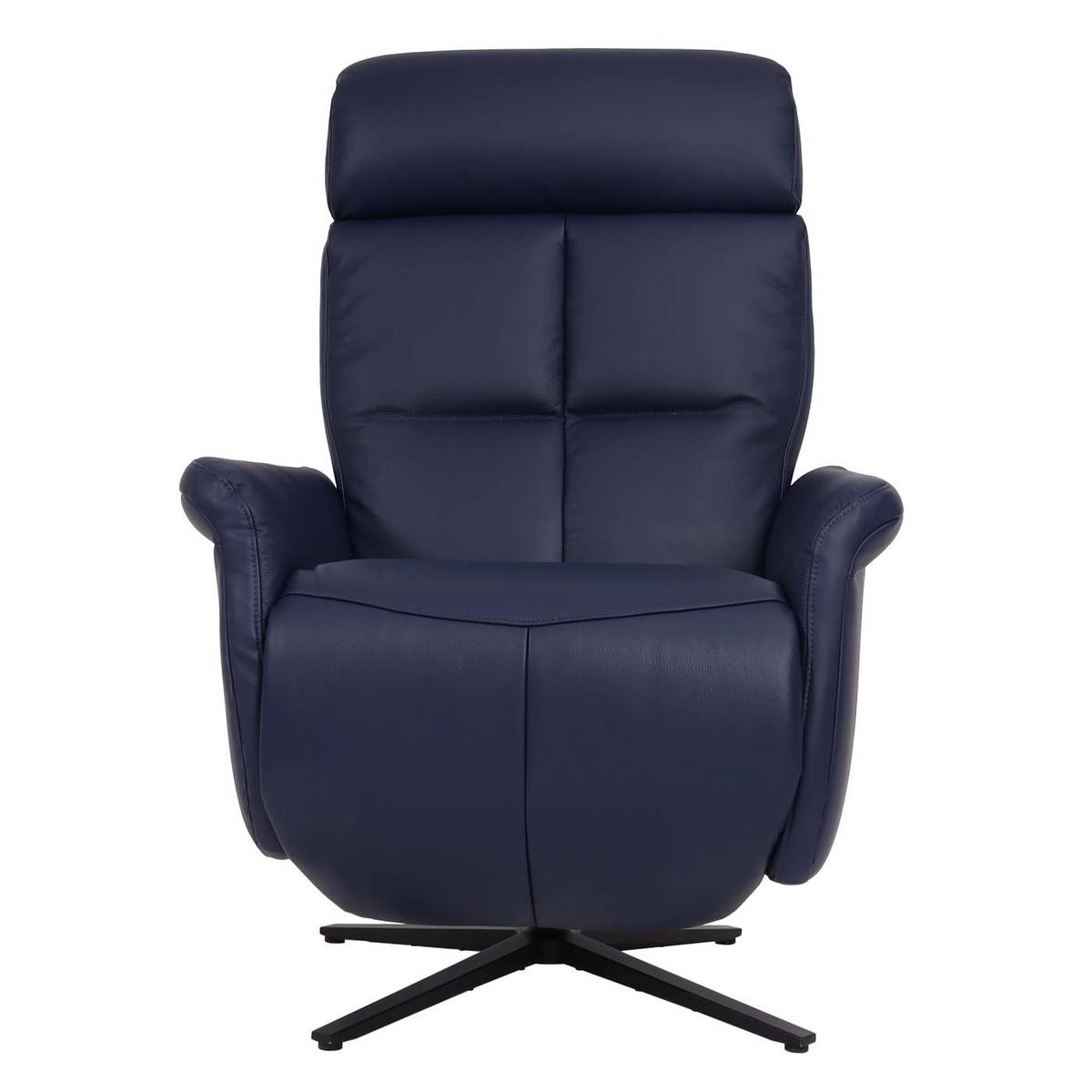 RELAXSESSEL Blau - Blau, Leder (76/110/153cm) - MCW