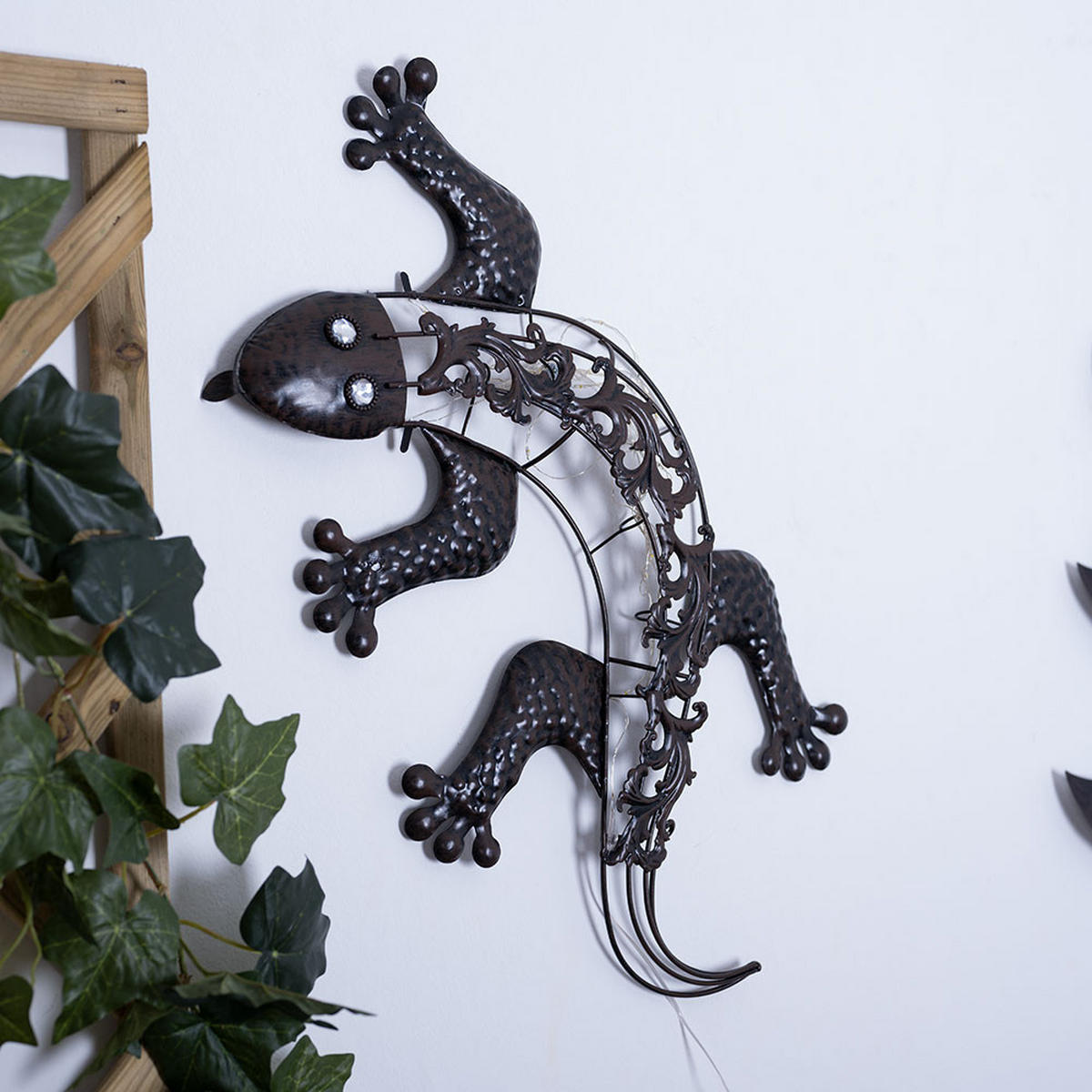 LED AUSSENLEUCHTE Gecko Bronzefarben - Bronzefarben, Metall (5/50/25cm) - Globo Lighting