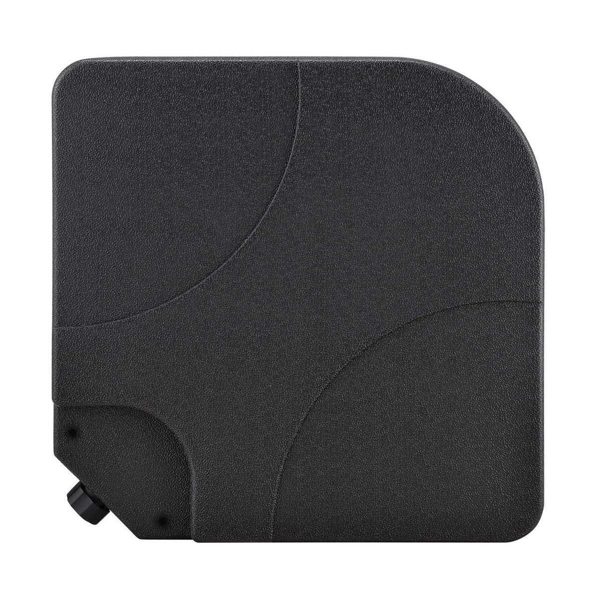 SCHIRMGEWICHT Quad 4 befüllbare Gewichte schwarz - Schwarz, Kunststoff (50/7.5/50cm) - Juskys