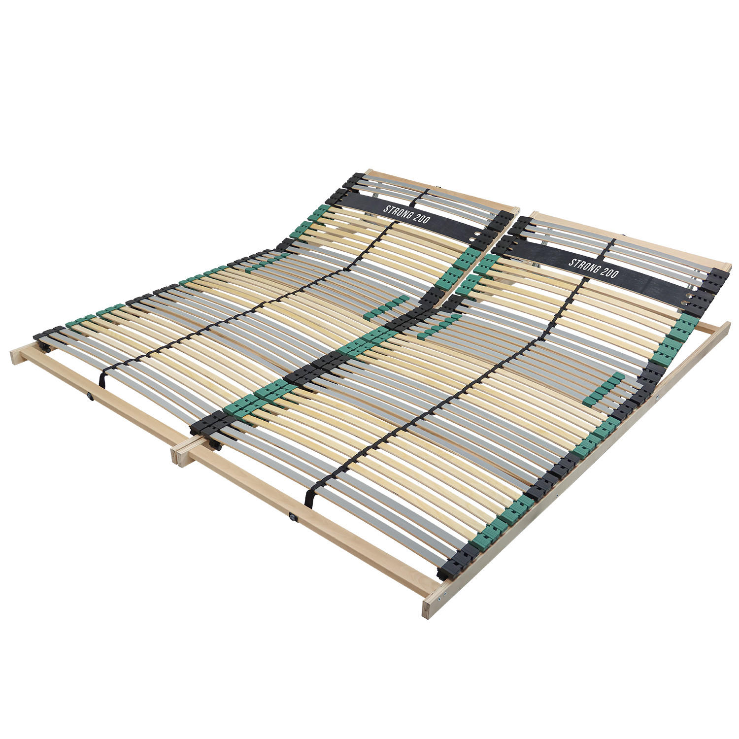 LATTENROST SET 180x200 cm (2x 90x200) - Buche, 42 Leisten, bis 200Kg belastbar - Braun, Holz (180/200cm) - Sleepneo