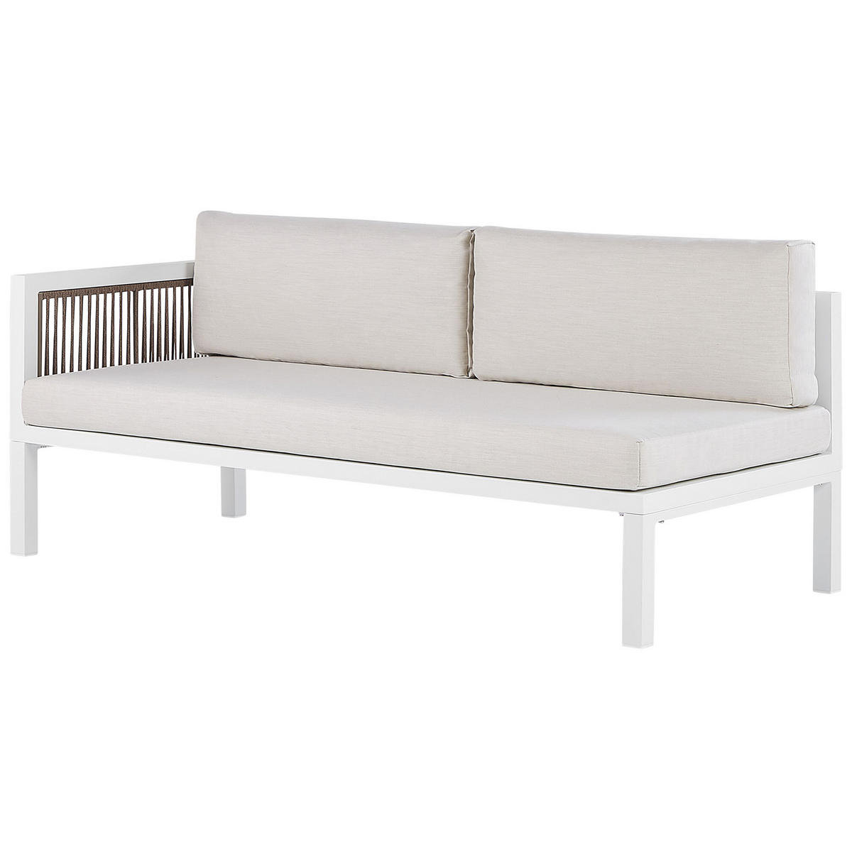 LOUNGE SET 4-Sitzer weiß rechtsseitig Borello - Weiß, Metall - Beliani