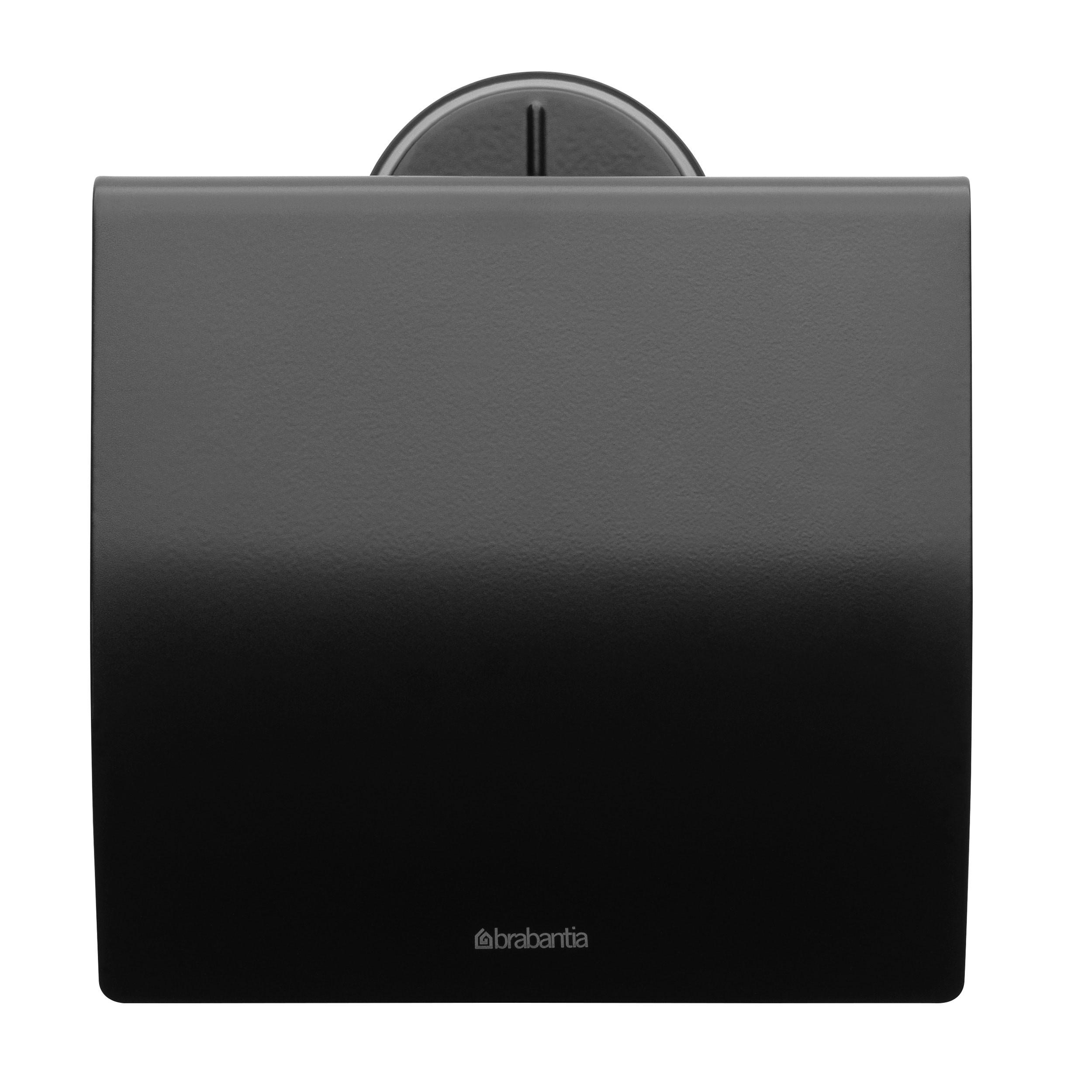 TOILETTENPAPIERHALTER, Edelstahl Schwarz - Schwarz, Metall (13.5/21.5/17.5cm) - Brabantia