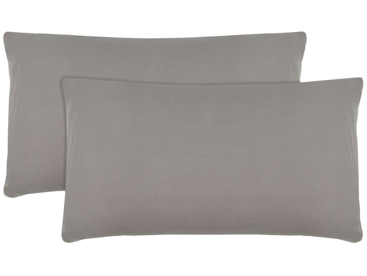 KISSENBEZUG, 2er-Set, 40x80 cm, 100% Baumwolle, Grau - Taupe, Textil (40/80cm) - Zollner