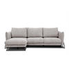 ECKSOFA HOSTEN 4-Sitzer, beige - Beige/Schwarz, Holzwerkstoff/Textil (158/269cm) - Courtois Laville
