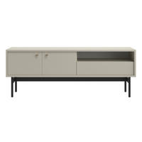 TV-ELEMENT Olar Greige154 cm - Kaschmir/Goldfarben, Holzwerkstoff/Metall (154/56.6/38cm) - Selsey