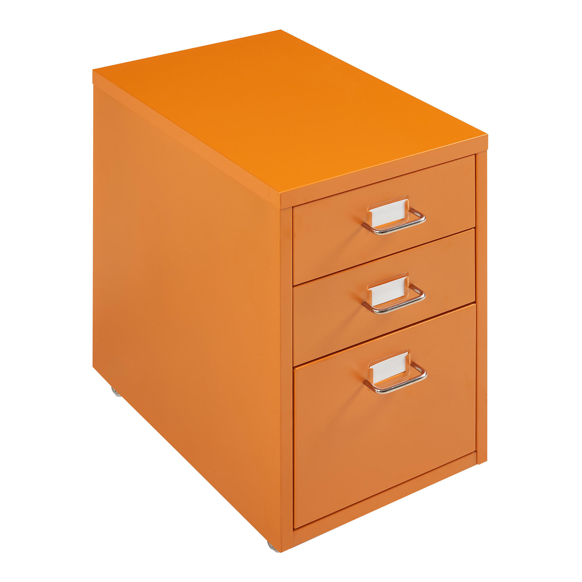 ROLLCONTAINER Kökar - Orange, Metall (28/48/41cm) - [en.casa]