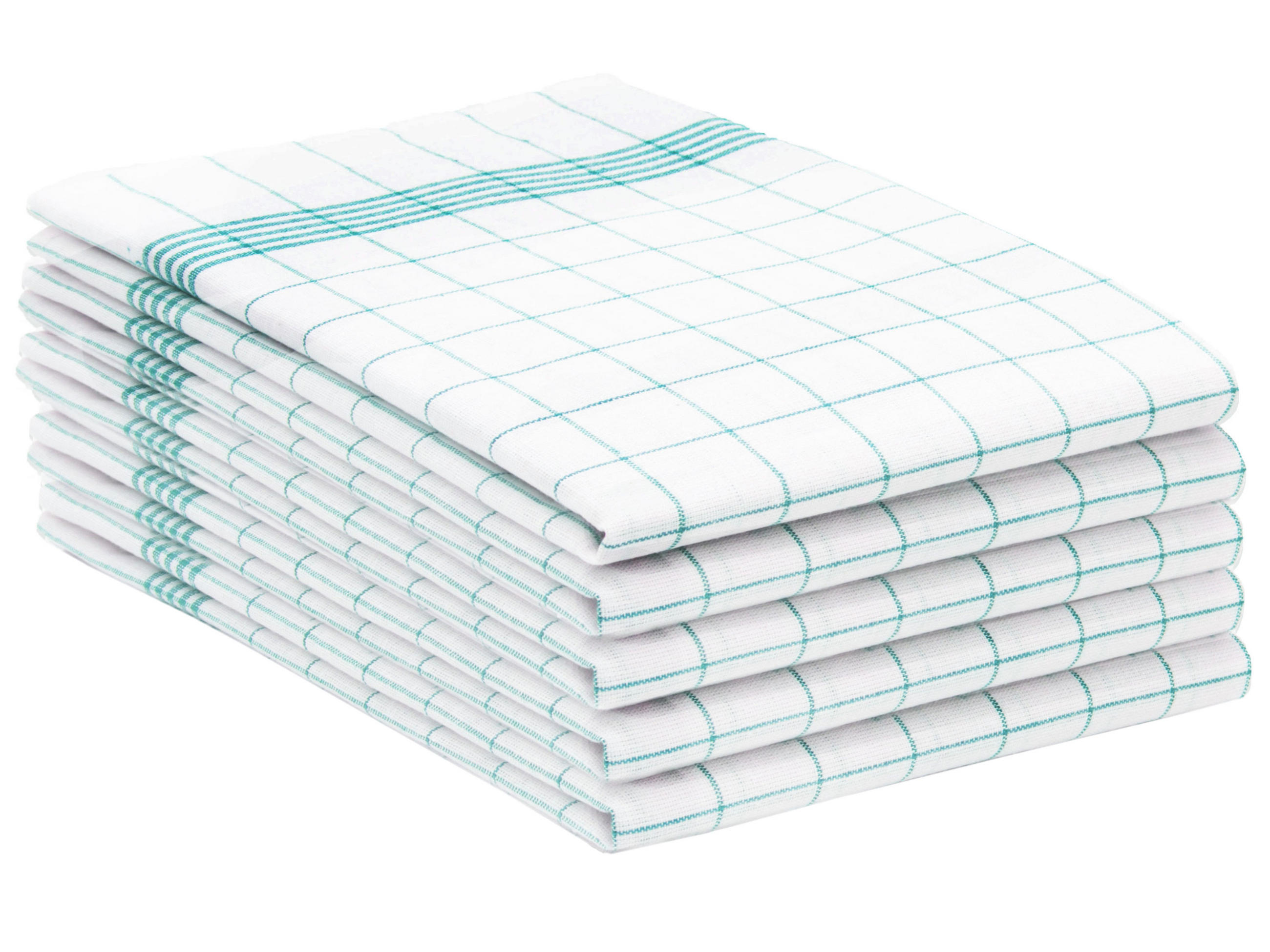 GESCHIRRTÜCHER, 5er-Set, 50x70 cm, 100% Baumwolle, Grün - Türkis, Textil (50/70cm) - Zollner