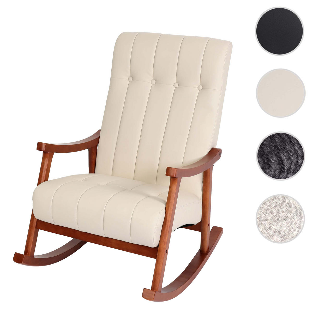 SCHAUKELSTUHL Cremeweiß - Weiß, Textil (62/97/82cm) - MCW