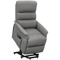 RELAXSESSEL DE-06394 Mit Aufstehilfe, elektrisch, 135° neigbar, Fernbedienung Grau - Grau, Textil/Metall (90/96/66cm) - ComfortXL