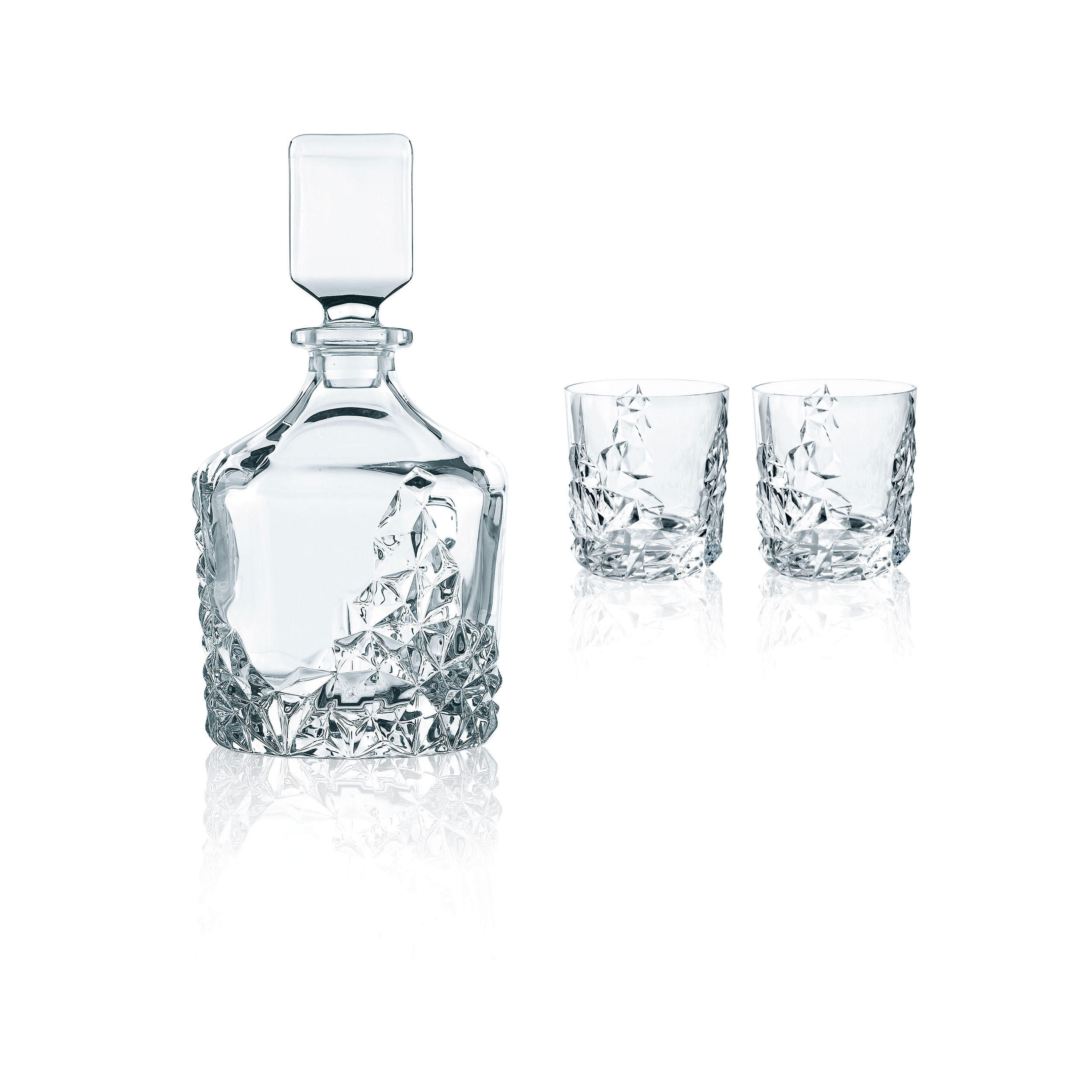 WHISKYSET Sculpture, 3-tlg., Kristallglas, 750 ml - Transparent, Glas (0.75L) - Nachtmann