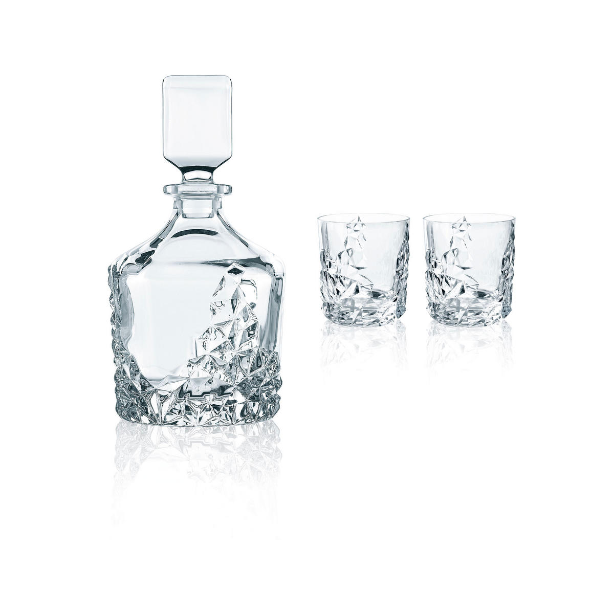 WHISKYSET Sculpture, 3-tlg., Kristallglas, 750 ml - Transparent, Glas (0.75L) - Nachtmann