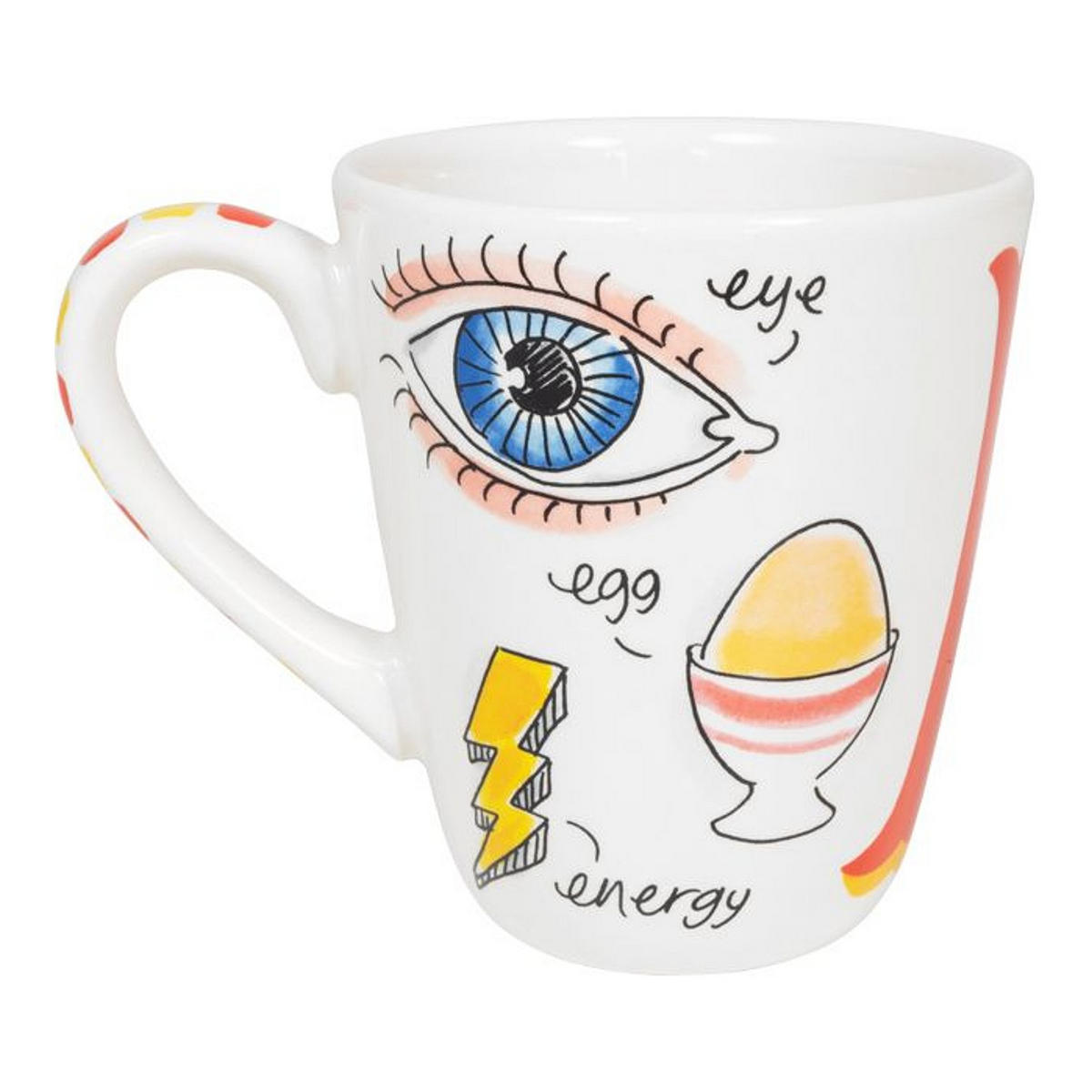 BECHER Liebesbrief E in Bunt - 350 ml - Multicolor, Keramik (0.35L) - Blond Amsterdam