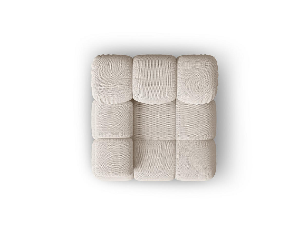 MODUL links Bellis aus 3D-Stoff leichtes beige - Creme, Textil (94/70/94cm) - Micadoni