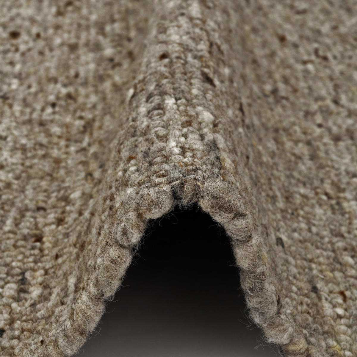 NATUR TEPPICH WOLLE ALASKA MELIERT - Anthrazit, Textil (70/240cm) - Pergamon