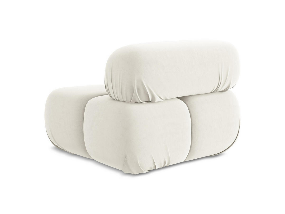 SESSEL Samt Stoff Beige - Beige/Creme, Kunststoff/Textil (96/70/95cm) - Makamii