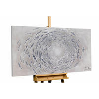 ACRYLBILD HANDGEMALT 140/70 cm - Grau, Holz/Textil (140/70cm) - KUNSTLOFT