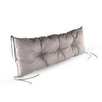 SITZKISSEN 120/40/13 cm, in Grau für 2 Personen, Bankauflage - Grau, Naturmaterialien (120/13/40cm) - Best for Kids