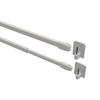 SCHEIBENSTANGEN/VITRAGESTANGEN MIT KLEBEHAKEN Geno 60-100 cm, oval, Weiß, Packung 2 Stück - Weiß, Kunststoff/Metall (1.2/2.4/100cm) - INTERDECO