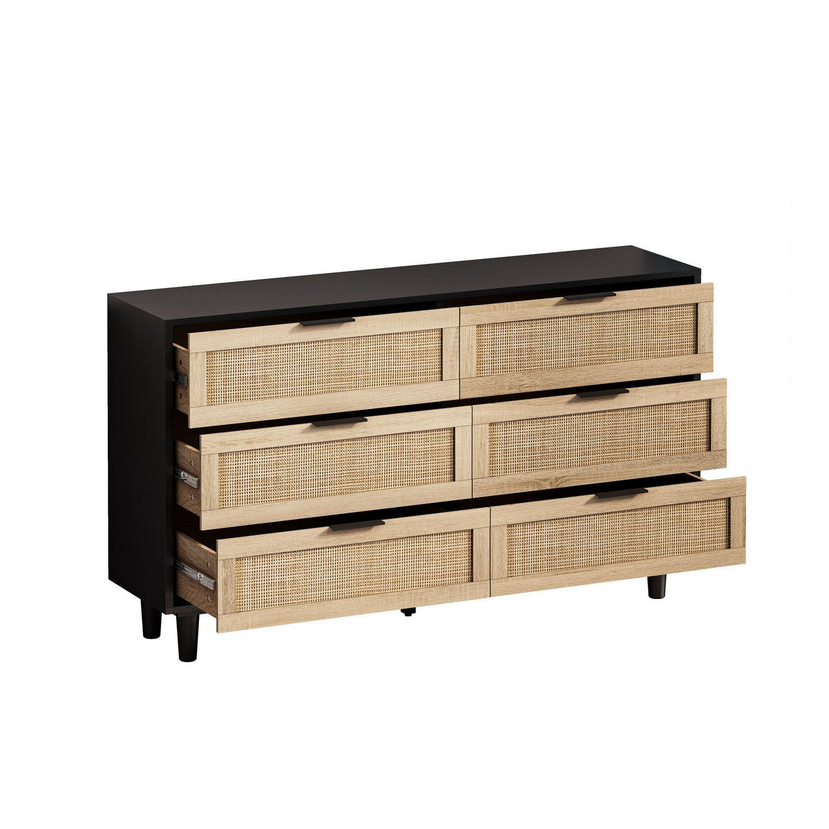 SIDEBOARD Schwarz 130/40/75 cm - Schwarz, Holzwerkstoff (40/75/130cm) - Urban Meuble
