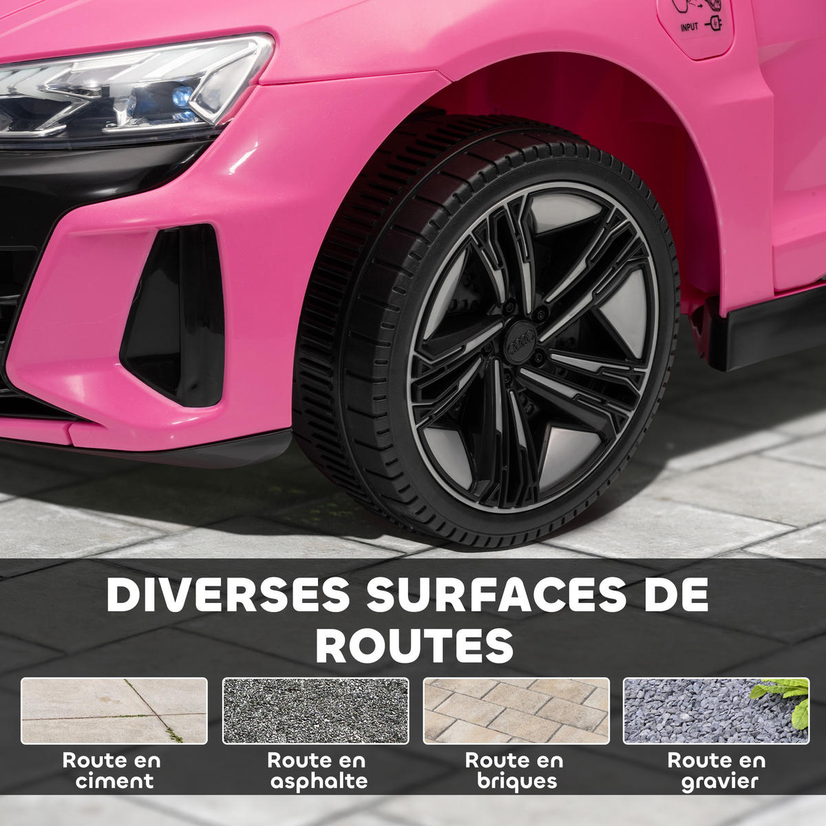 ELEKTRO-KINDERAUTO DE-13059 Fernbedienung Rosa - Pink, Kunststoff (103/58/41cm) - ComfortXL