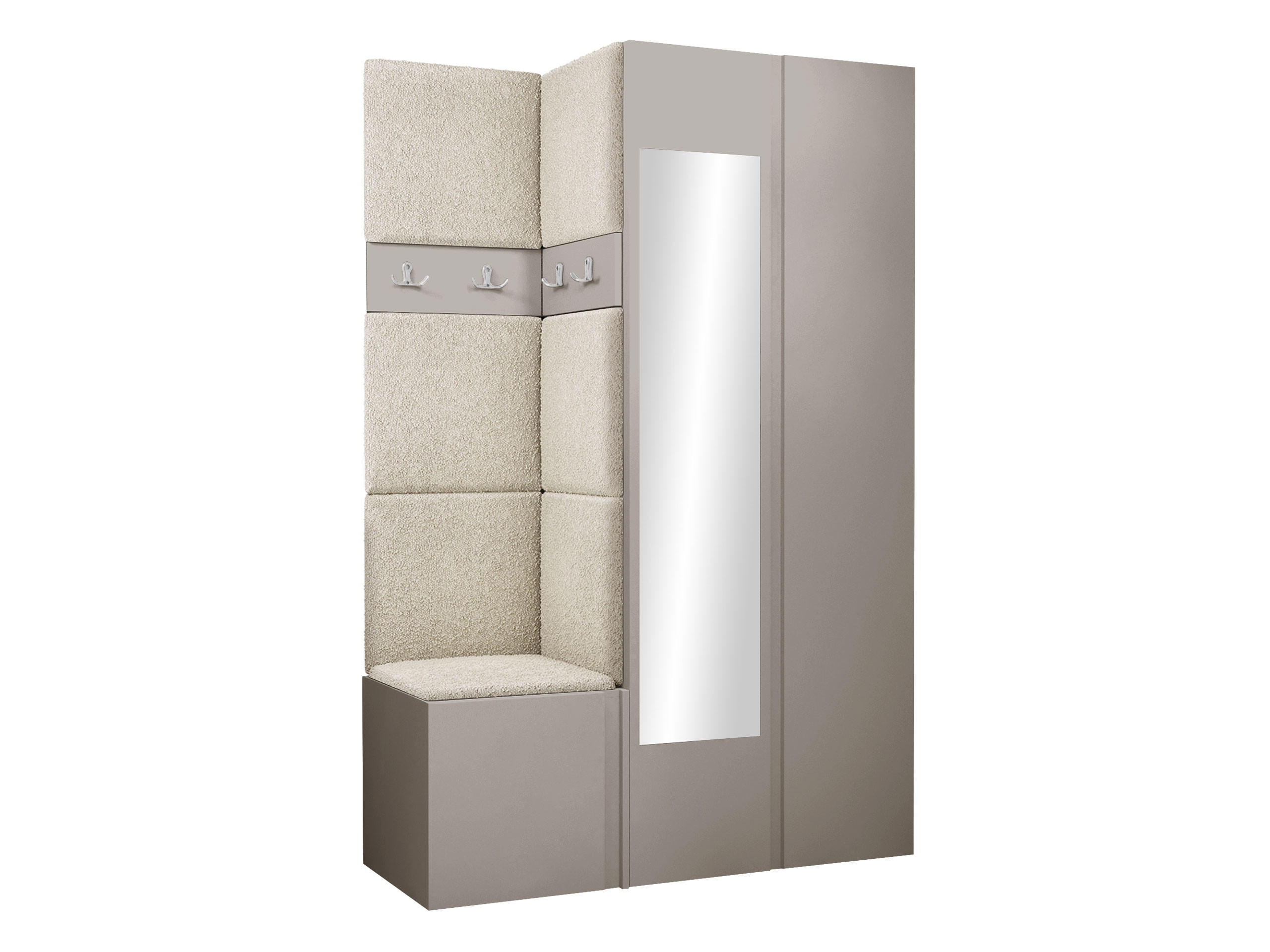 GARDEROBEN-SET Orion XXVI - Kaschmir/Creme, Holzwerkstoff/Kunststoff (116/186/46cm) - MIRJAN24