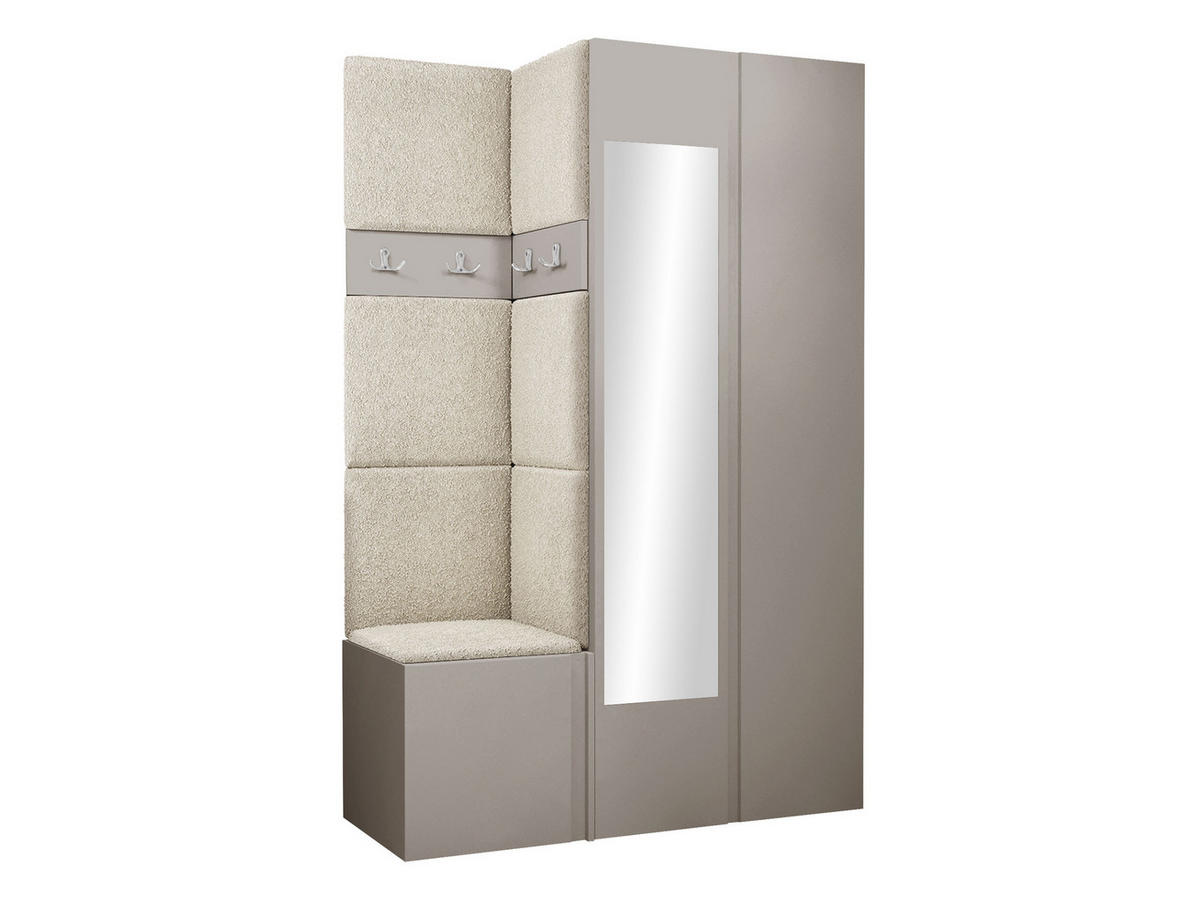 GARDEROBEN-SET Orion XXVI - Kaschmir/Creme, Holzwerkstoff/Kunststoff (116/186/46cm) - MIRJAN24