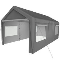 ZELT Carport Grau 3 x 6 m - Grau, Metall (310/276/592cm) - ComfortXL