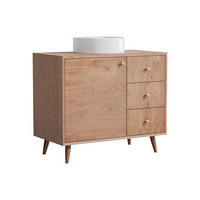 EINZELWASCHTISCH - 93 cmcm x 50 cmcm - Holz, Platte - Naturfarben Hell - ZARENO - Naturfarben, Holz (93/80.5/50cm) - Vente-Unique