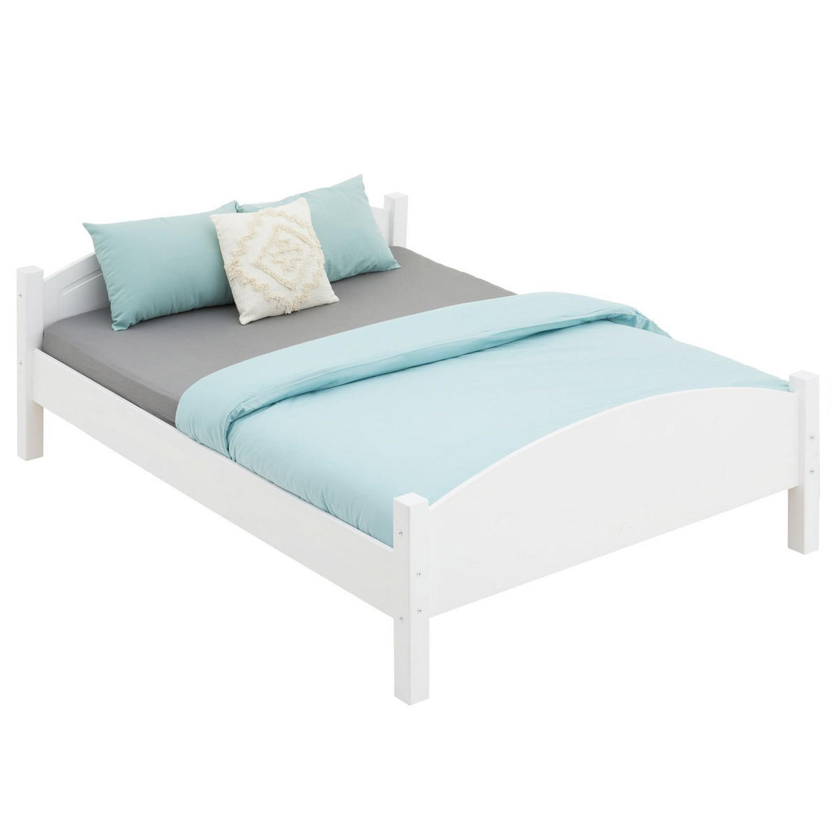 MASSIVHOLZBETT FLIMS 140x190 cm weiß - Weiß, Holz (140/190cm) - IDIMEX