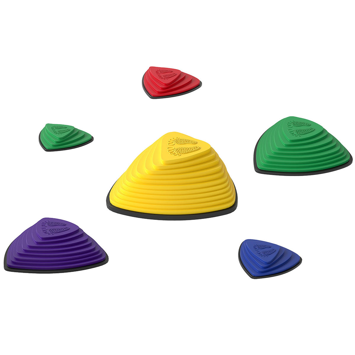 TRITTSTEINE DE-10072 6er-Set, rutschfestes Design, stapelbar Bunt - Multicolor, Kunststoff (37.5/16/37.5cm) - ComfortXL