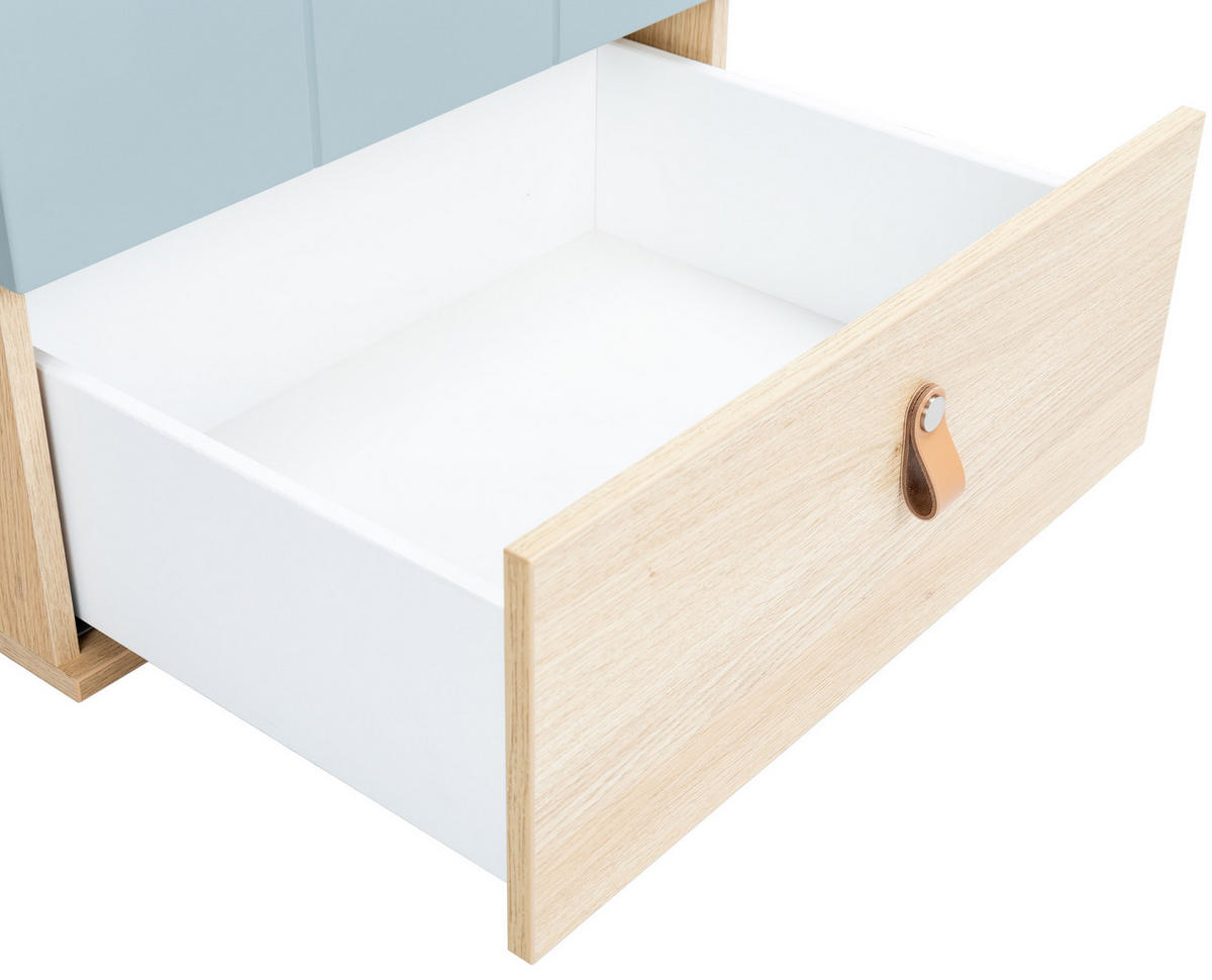 KLEIDERSCHRANK Roofy 1-türig - Salbeigrün/Eichefarben, Leder/Holzwerkstoff (56/200/51cm) - arthur berndt