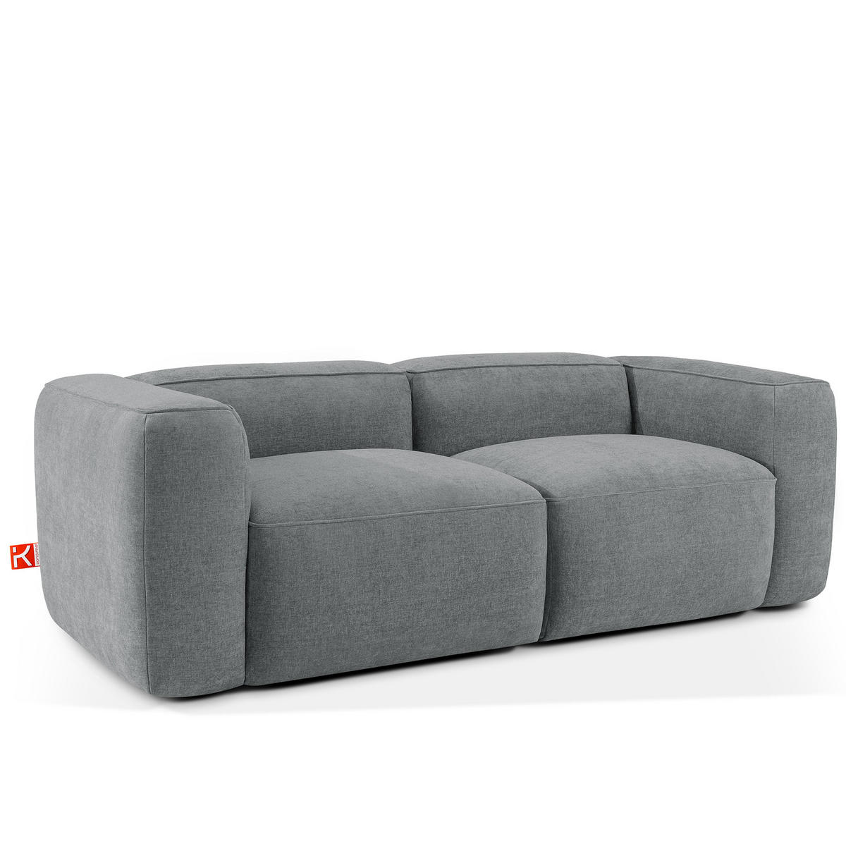 2-SITZER SOFA FUBBO, Grau - Grau, Holz/Holzwerkstoff (210/73/96cm) - KONSIMO®