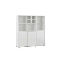 AKTENREGAL Pigeon 2er Set 2 AKTENSCHRANK & REGALKREUZ Breite 51-100 cm Weiß - Weiß, Holz (151/166/41cm) - PROREGAL