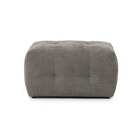 POLSTERHOCKER mit raffinierten Steppungen, zu passendem Sofa, Wellenunterfederung, Chenille-Bezug Braun Taupe / 21056 - Taupe/Greige, Kunststoff/Textil (87/46/68cm) - luma-home