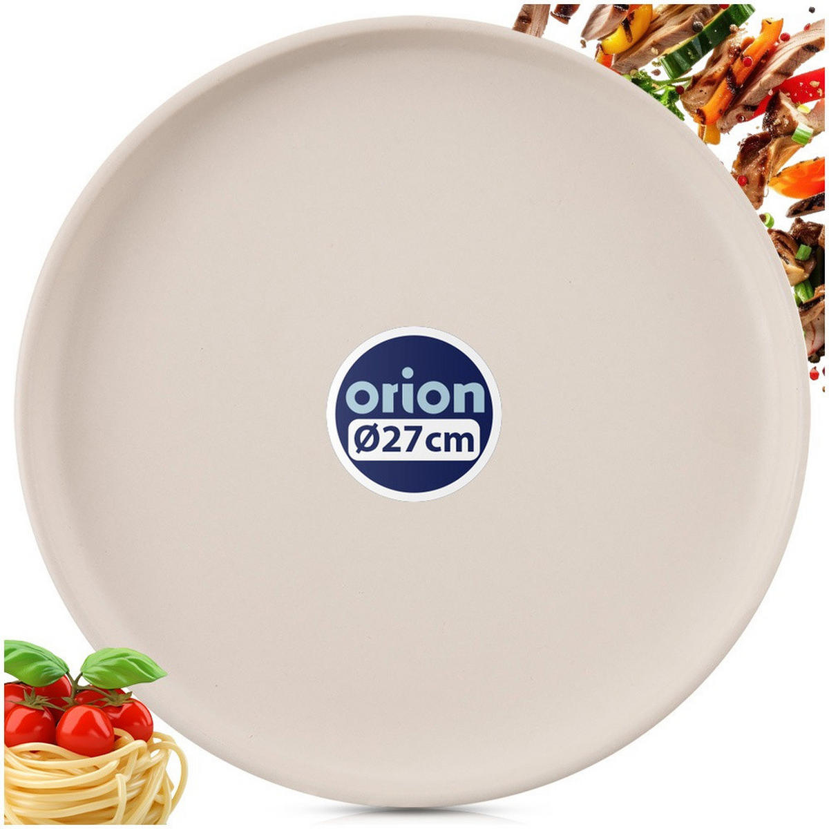 SPEISETELLER Skandi flach creme - Creme, Keramik (26.5/26.5/3cm) - Orion 
