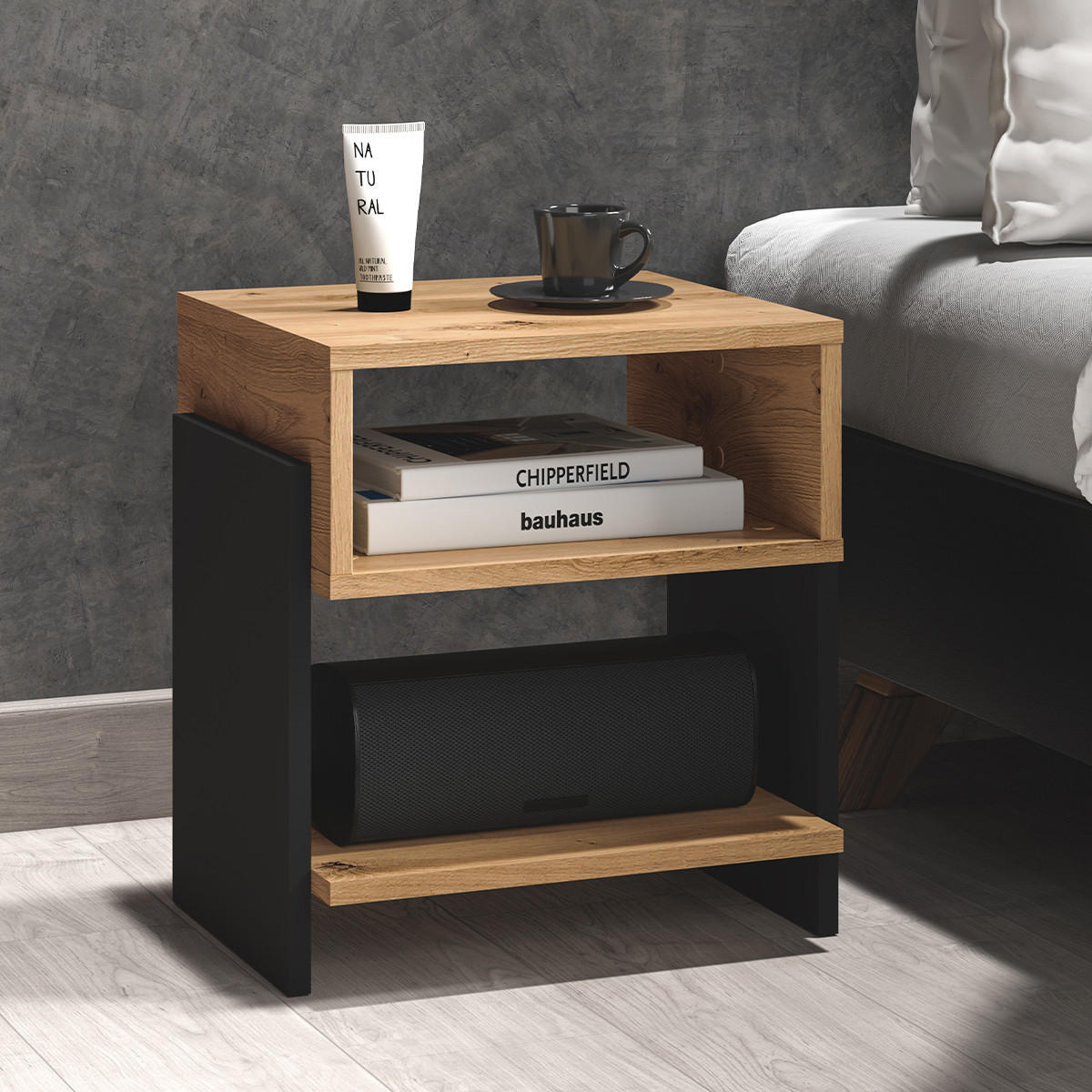 NOČNÍ STOLEK Tara Dřevo - hnědá, kompozitní dřevo (42/46/35cm) - Petits-meubles