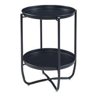 TABLETTTISCH Sandefjord - Schwarz, Metall (40/40/57.5cm) - [en.casa]