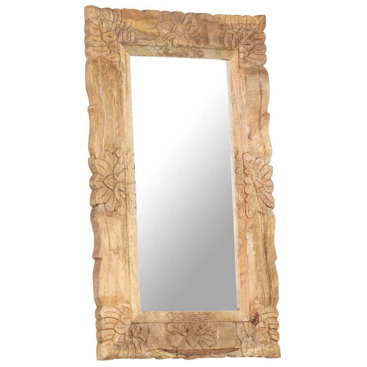 SPIEGEL 80x50 cm Massivholz Mango - Braun, Holz (50/80/1cm) - furnicato
